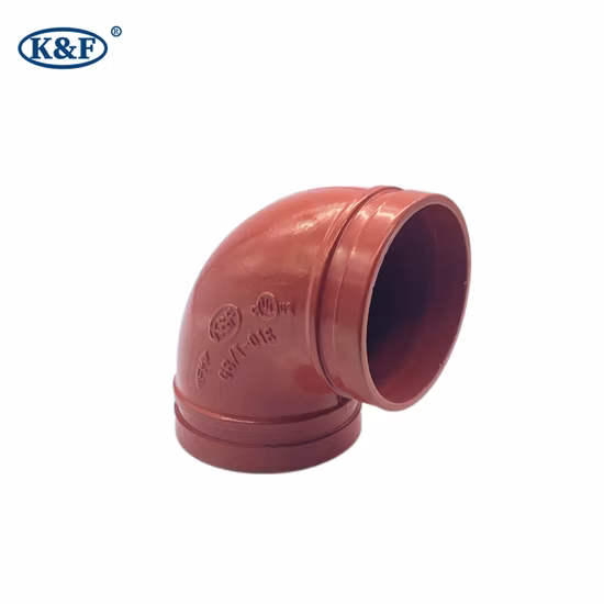 90 Degree Ductile Iron Grooved Pipe Fitting of Elbow