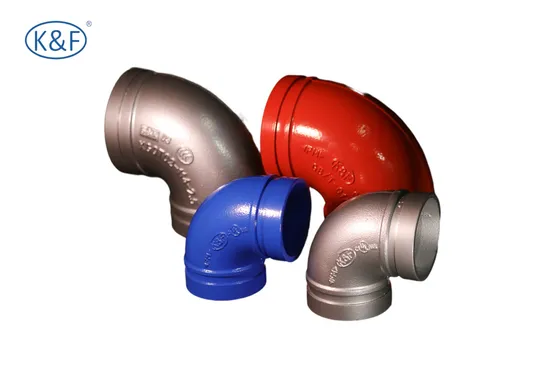 90 Degree Ductile Iron Grooved Pipe Fitting of Elbow