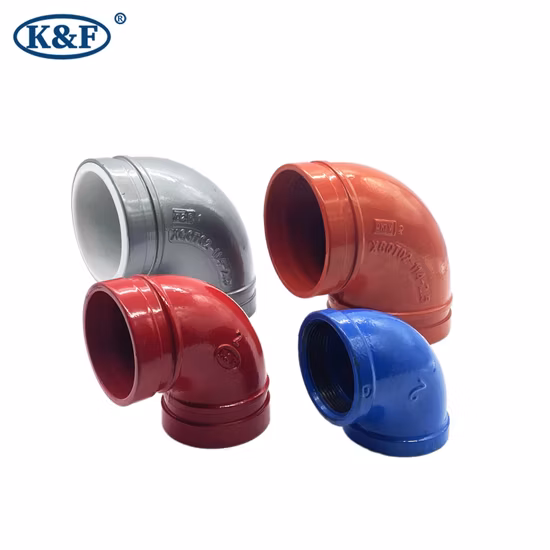 90 Degree Ductile Iron Grooved Pipe Fitting of Elbow