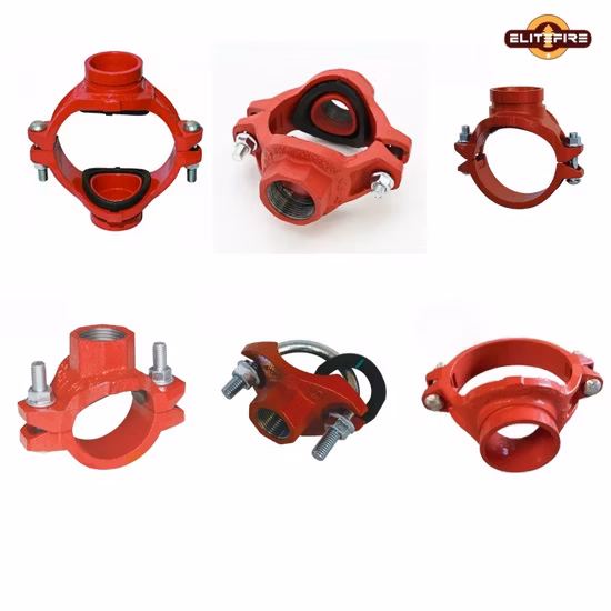 Pezzi fusi per giunti in ghisa sferoidale di alta qualità con T uguali scanalati a fuoco